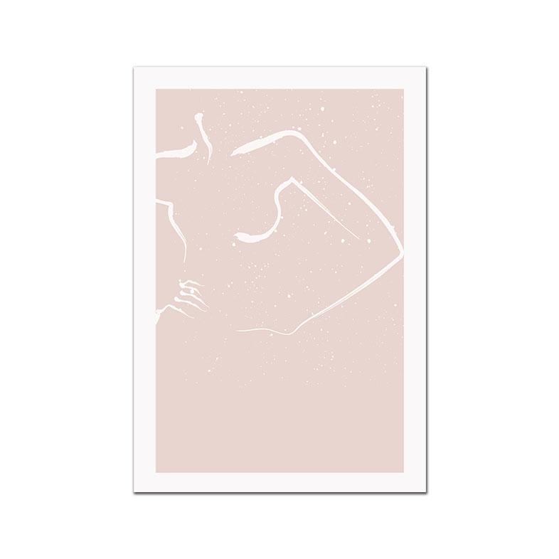 

Абстрактный женский постер Минималистичная картина на холсте Бохо принт линейного искусства Скандинавская современная настенная картина для гостиной Домашний декор 21x30cm No Framed