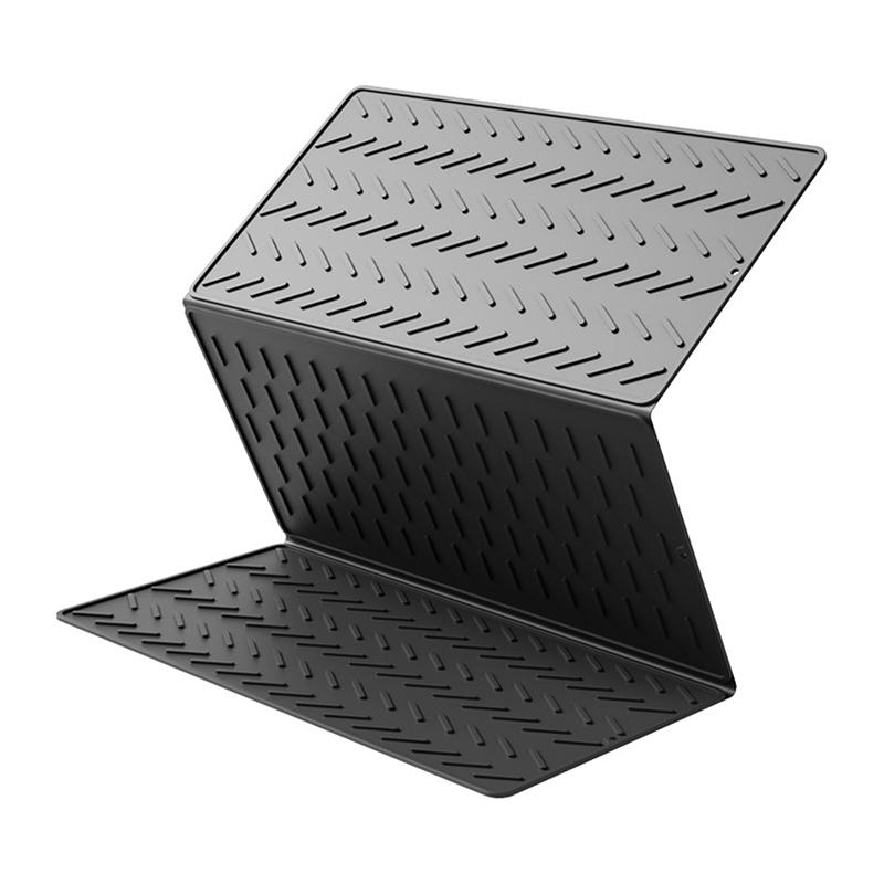 

Large Thick Anti Slip And Heat-Insulating Silicone Drain Pad, Kitchen Countertop Sink, Foldable Drain Pad чёрный