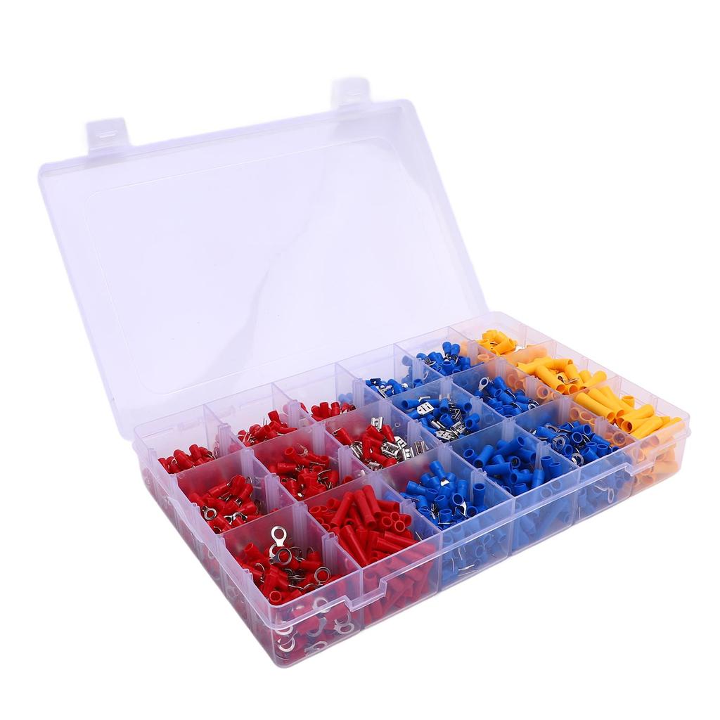 1500Pcs Pre Insulated Wiring Connectors Secure Connection Insulated Wire Crimp Terminals for Marine