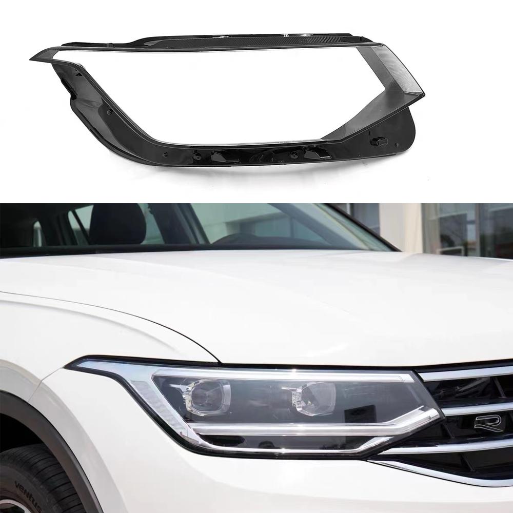 For Volkswagen VW Tiguan L 2022-2023 Front  Headlamp Cover Transparent Glass Shade Lamp Headlight Shell Lens Plexiglass
