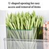 Refrigerator Storage Box Clear Stackable Containers Durable PET with Open Top Organizer for Freezer And Fridge