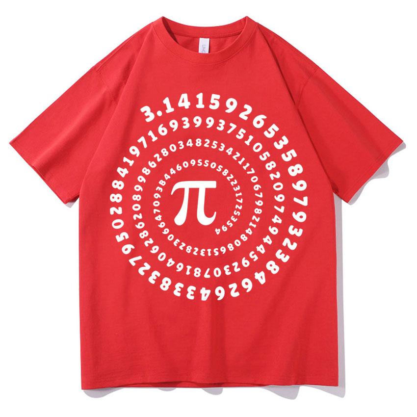 

High Quality 100 Cotton Funny Pi Graphic Summer Loose Cotton Oneck Unisex Tshirt Classic Short Sleeve Tshirt Teenagers Streetwear S