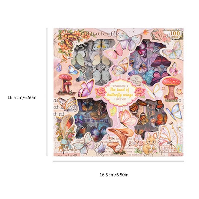 100 Stück/Set Selbstklebende Aufkleber Cartoon-Aufkleber PVC-Aufkleber Hübsche Aufkleber Ästhetische Aufkleber für Scrapbooking