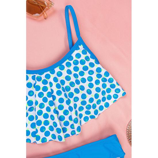 Set de bikini cu fustă roz flexibilă pentru fete