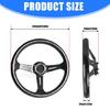 350mm Diameter Universal Racing Steering Wheel Anti Slip ABS Surfaces Ergonomic Contoured Suitable for Most Hub Adapters