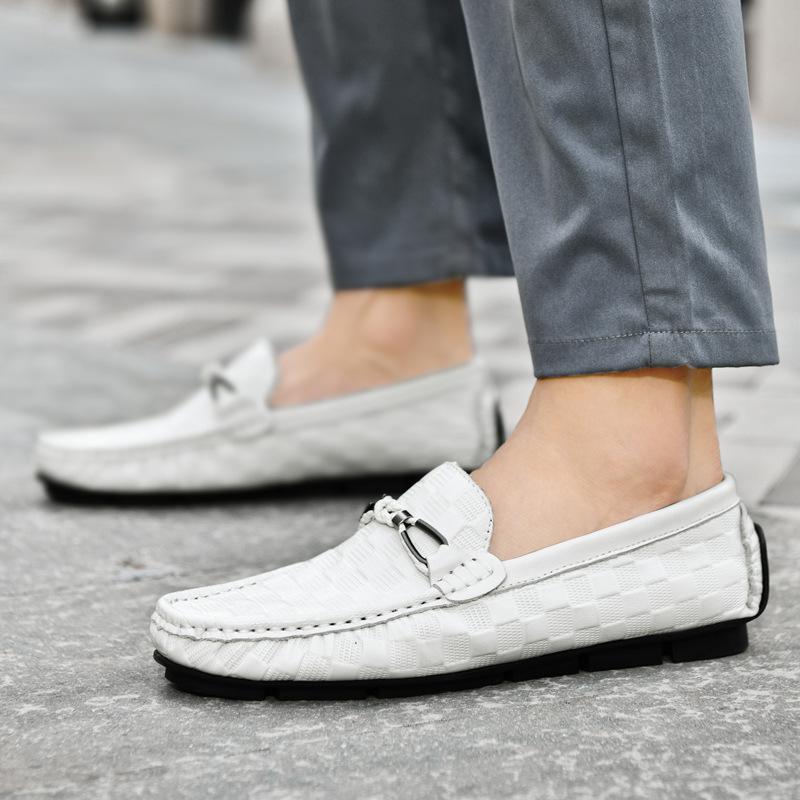 Туфли для вождения из телячьей кожи первого слоя с тиснением — фото 4