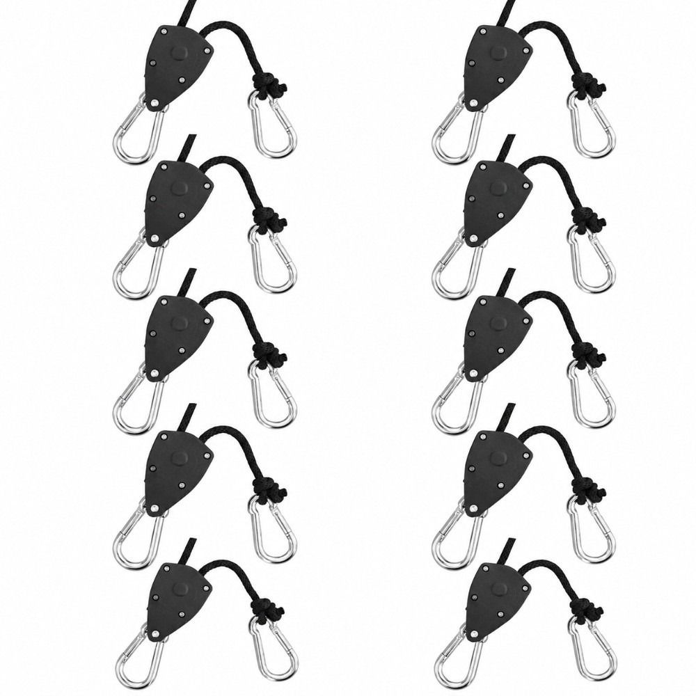 10 Pcs Nylon with Aluminum Handles Adjustable Rope Hangers Flexible Cord Hooks Hanging Equipment