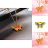 Exquisite Adjustable Butterfly Ring And Pendant Necklace Set In Gold Plated Brass