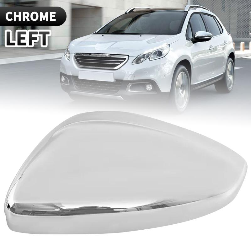 

Накладка на зеркало заднего вида (крышка зеркала) для Peugeot 208 2008 2012 2013 2014 2015 2016 - Для Citroen C3 2016- Хромированный Серебристый 1pc Left