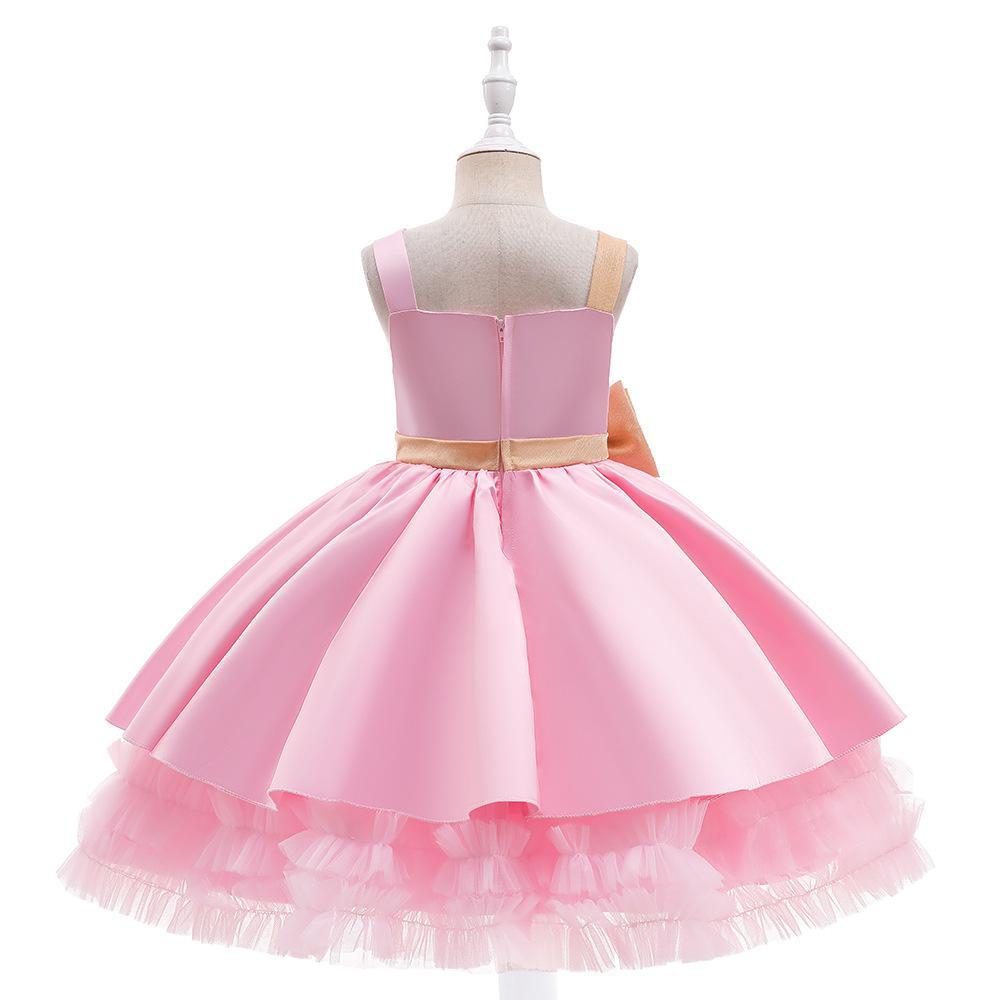 Girl Tutu Flower Dress For Girls Winter Clothing Children Christmas Birthday Party Princess Gown Dresses Kids Bead Tutu Costume