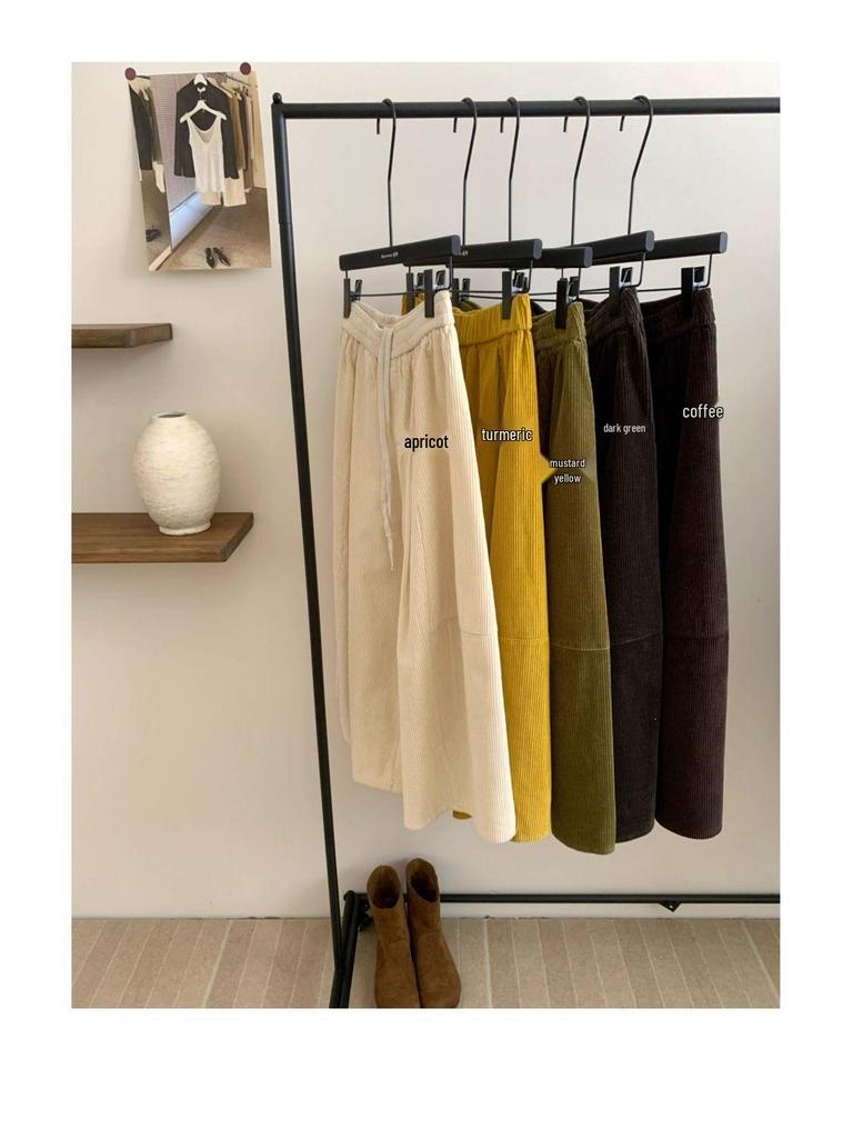 Southeast Asia Plus Size Loose Casual Korean Corduroy Wide-Leg Pants