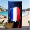 France Football Print Beach Towel Quick Dry Super Absorbent Soft Bath Towel for Swimming Beach Travel Fan Souvenir Gift
