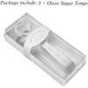 Sugar Tongs Set of 3,Stainless Steel Shape of Heart Sugar Cube Tongs,Also Used As ICE Tongs Kitchen Clips Food Tongs Perfect for Tea Party Wedding