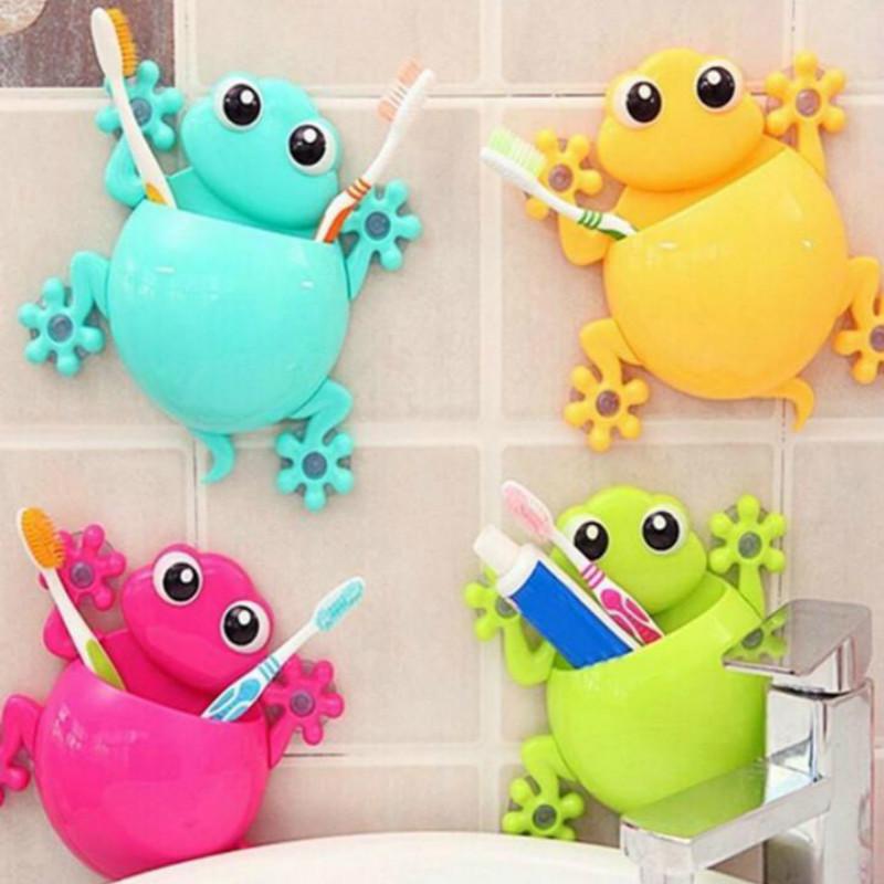 Buy Lovely Gecko Powerful Suction Cup Toothbrush Rack Frame Cartoon ...