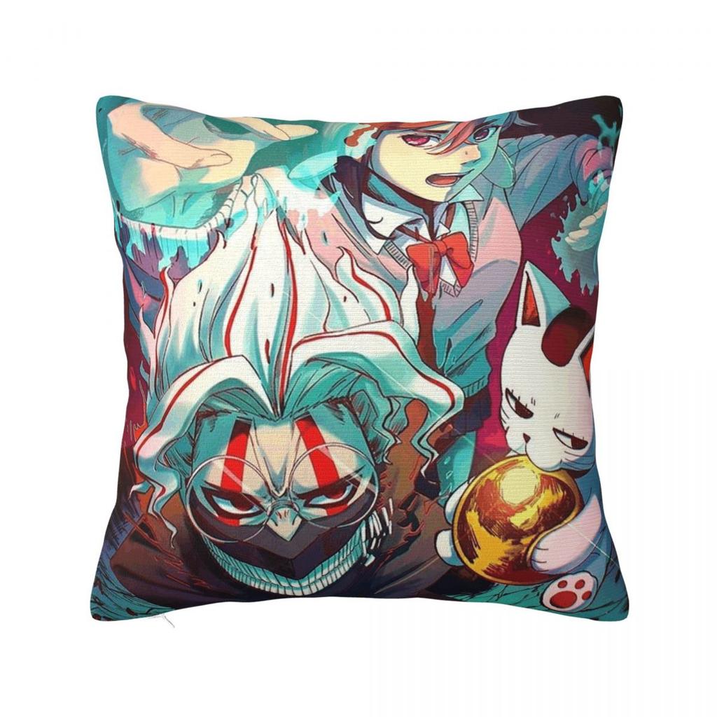Anime Dandadans Fyrkantigt örngott Kuddfodral Örngott Prydnadskuddfodral för Hemma Soffa Vardagsrum