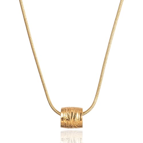 

[Cisst liber] Hawaiian Jewelry Necklace for Men and Women, Barrel Necklace, Snake Chain, Pendant, Brand Name, Rust-Resistant, Always-On, Surgical Stai