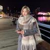 New plaid scarf women's winter warmth and cold protection advanced sense Korean couple scarf student versatile man