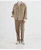Men's Khaki Korean-Style Wool Coat: Autumn/Winter Loose Fit, Double-Sided Pocket Jacket