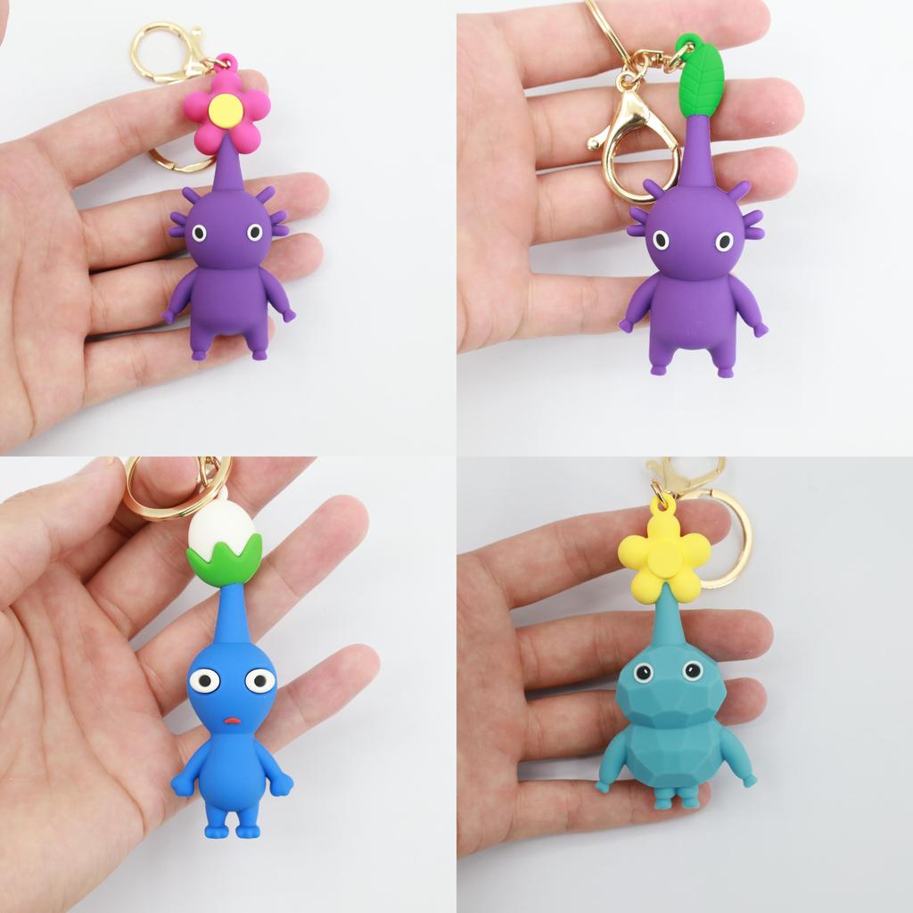 Pikmin 4 Keychain Pvc Cartoon Collectible Gift For Kids And Fans