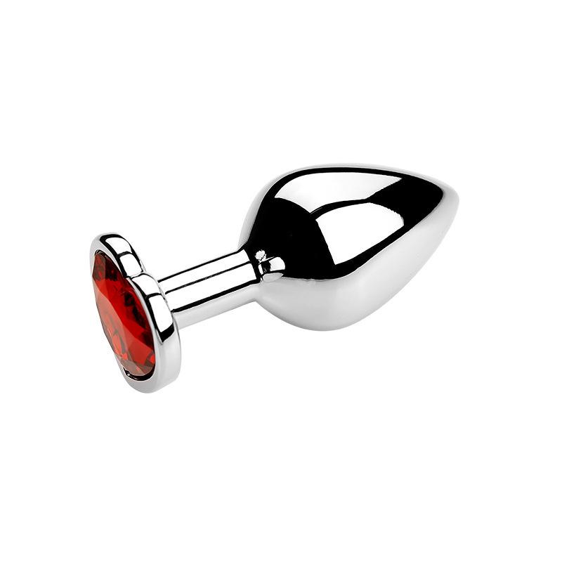 Heart-Shaped Metal Anal Plug - Prostate Massager & Dilation Toy for Adults