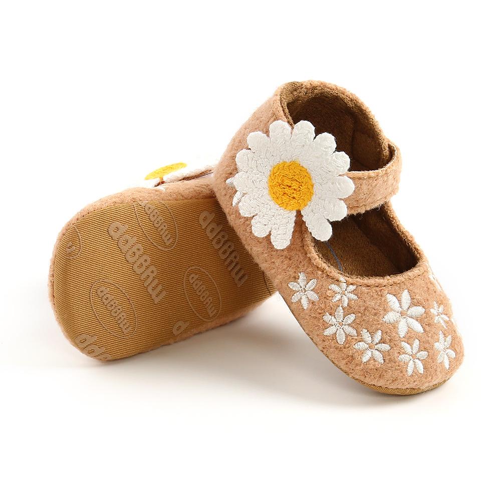 MYGGPP Frühling Herbst Sonnenblume Baby Prinzessin Schuhe Kleine Babyschuhe Babyschuhe Weichen Boden Kleinkind Schuhe