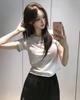 MUAHMUAH Crop Point Pintuck Short Sleeve Tee [3 Colors]