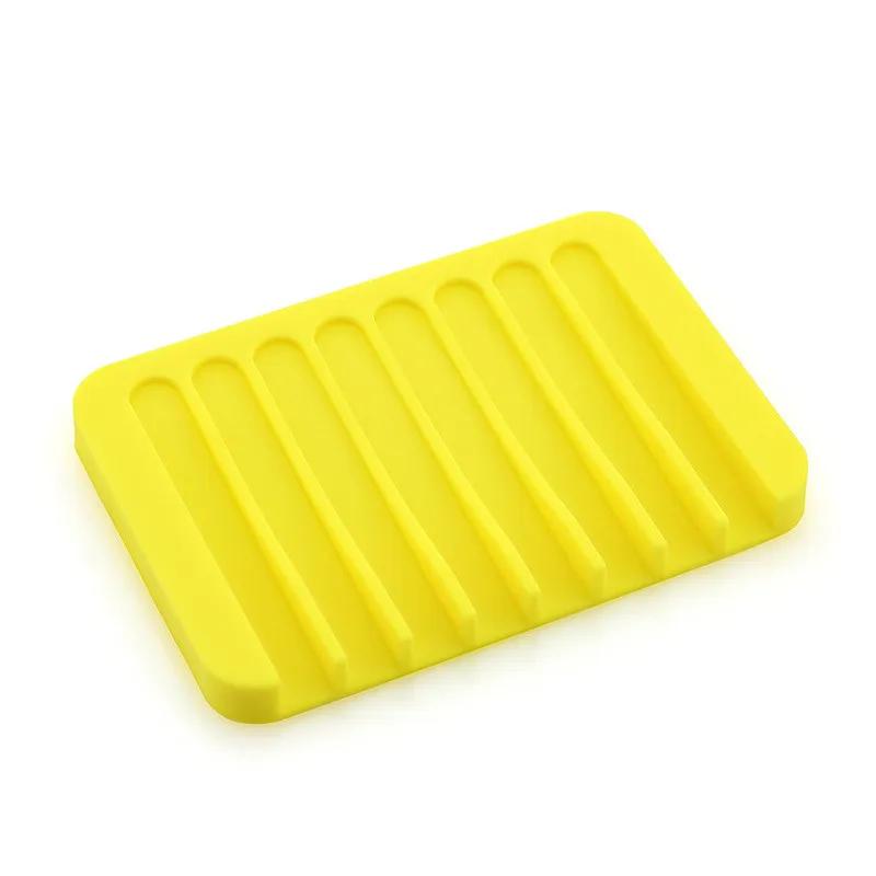 Soap Dishes Silicone Soap Saver Multi Colors Self Draining Soaps Holder for Bathroom Keep Soap Bars Dry Clean & Easy Cleaning Ya854