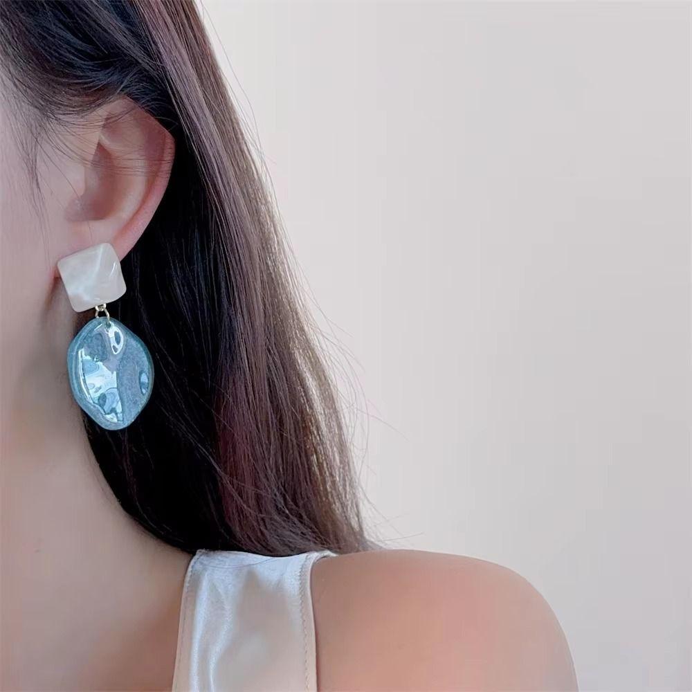 Crystal Clear Drops Earrings Acrylic Stud Earrings Chic Geometric Pendant Earrings Women's Jewelry