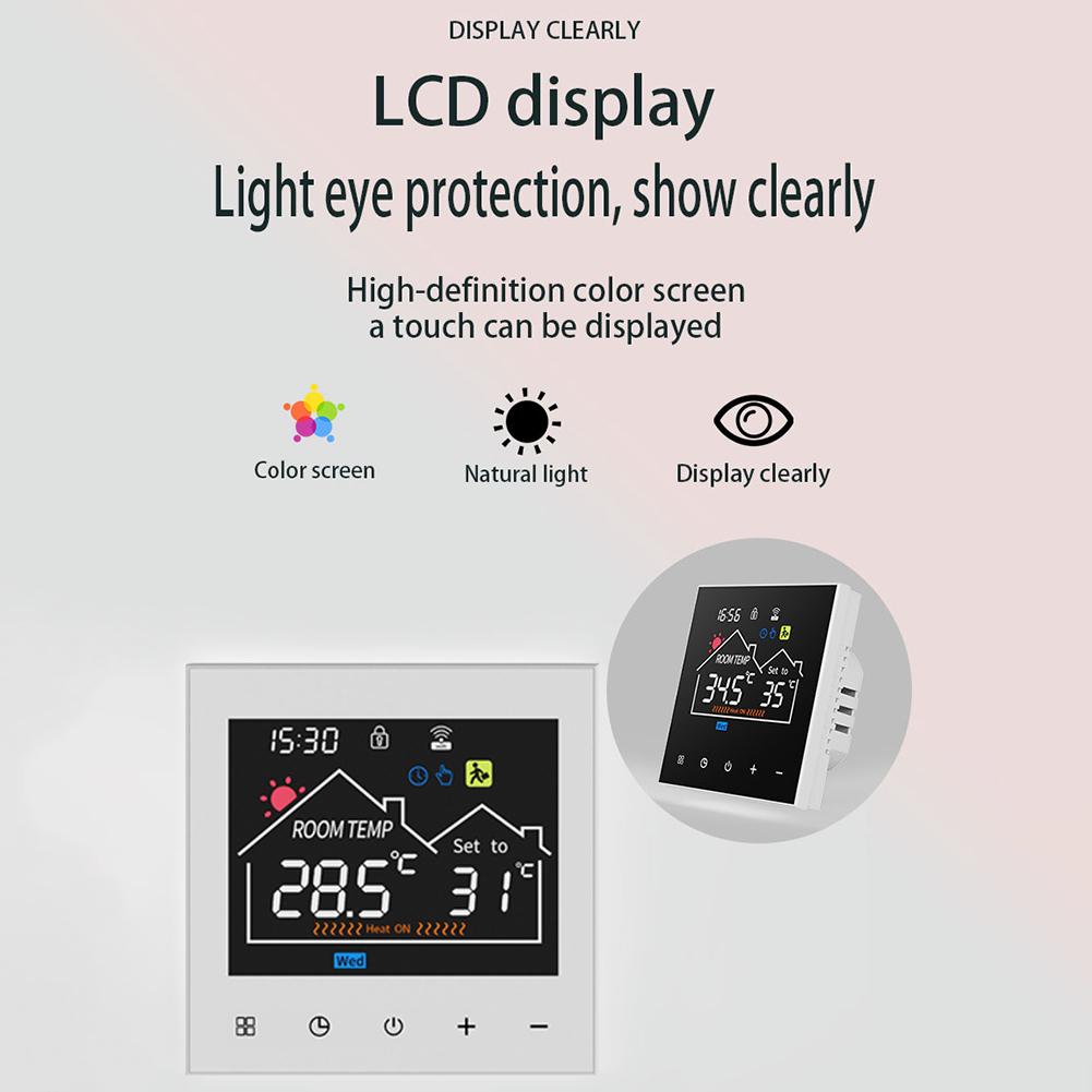 As Shown Smart WiFi Heating Controller WiFi Heating Controller App-Controlled Heating ABS Material Intuitive Design
