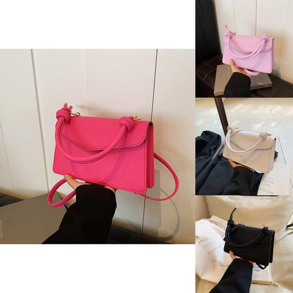 Stylish Retro Chic Small Shoulder Bag For Women In Black Purple White Pink Brown Colors