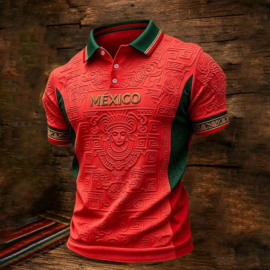 Men's Quick Dry Mesh Golf Shirt Halloween Print Short Sleeve for Summer Casual Wear