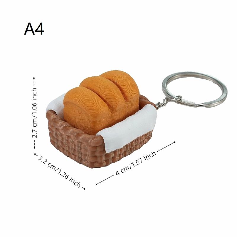 Food Shaped Fidget Clicker Keychain 3D Printed Cake Chocolate Pendant Lightweight Decompression Toy for All Age Use
