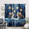 2 Pcs Starry Cats Curtains – 100% Polyester Light Filtering Modern Art Design for Bedroom Living Room Office Decor