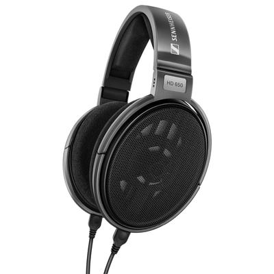 Sennheiser HD 650 Kabelová Sluchátka Gunmetal Voice s Magnetickým Systémem s Větráním, Černá, Otevřená, Vysoce Výkonný Měnič, Ultralehká Cívka,