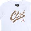 Jordan X CLOT Collaboration Logo Print Round Neck Pullover Short Sleeve T-Shirt Unisex T-Shirts White AV6261-101
