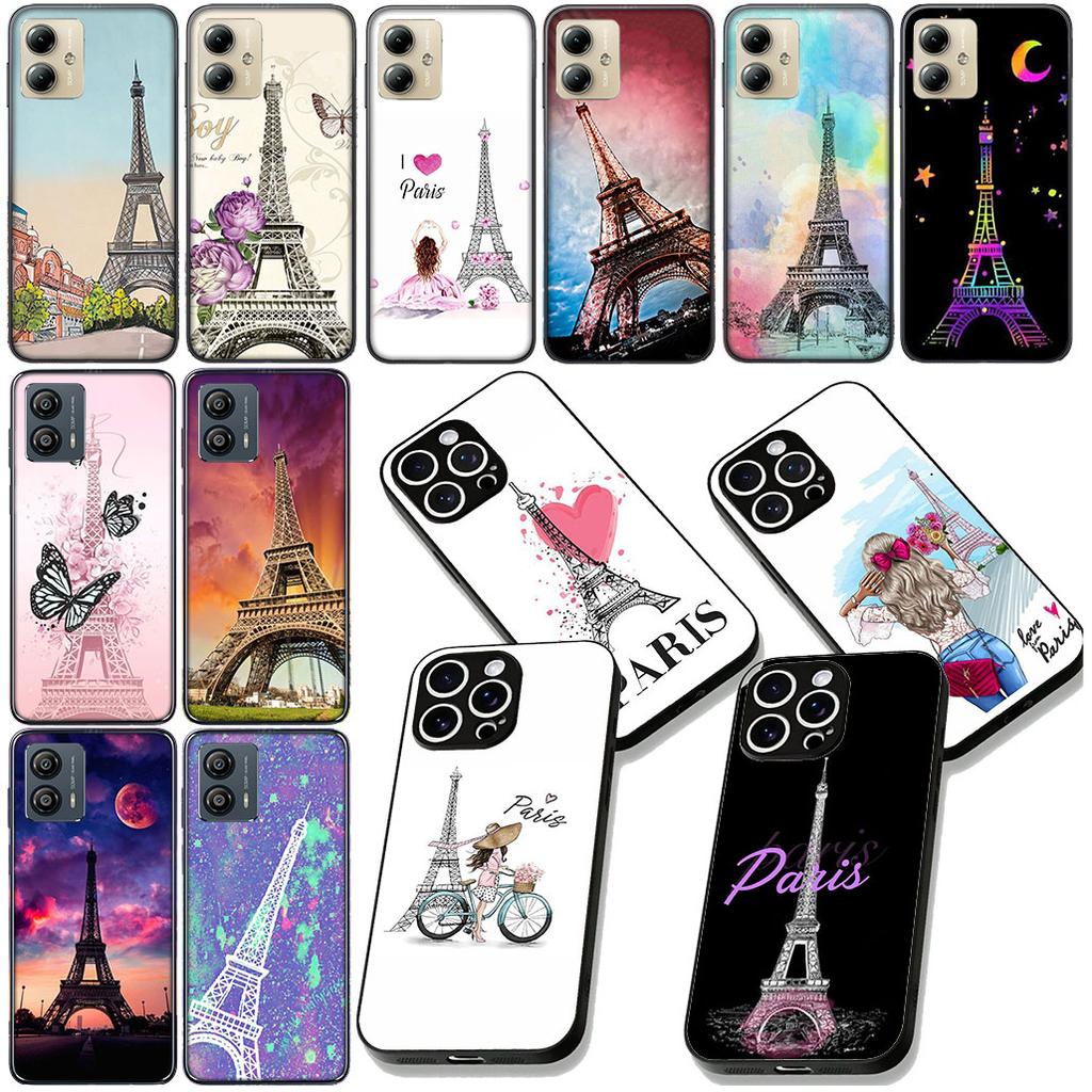 France Paris Eiffel Tower Cover for Motorola Moto Edge 50 30 Fusion 40 NEO Ultra Pro G22 G23 G20 G35 G84 G13 G53 Phone Case