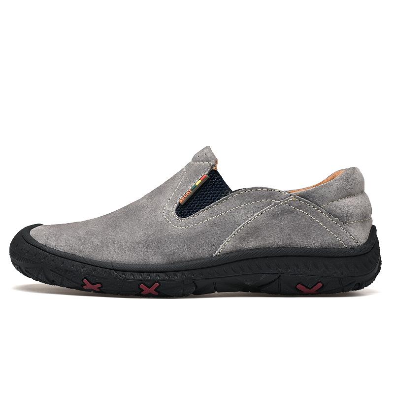 38-48 Casual Men's Shoes Retro British Style Leather Large Size Two-layer Pork Skin Driving Car Shoes