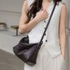 Sac Hobo Cuir de Vachette Doux Couche Supérieure 2026 Décontracté Quotidien Trajet Épaule Unique Cabas Cuir Véritable Porté en Travers Femmes