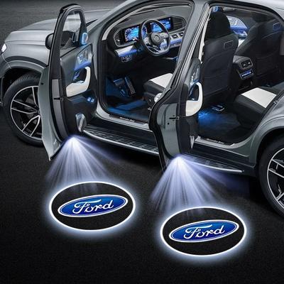 New 2026 Car Sticker For Ford 1/2pcs LED Car Decor Welcome Logo Light Courtesy Door Lamp For Ford Fiesta Ranger Fusion Mondeo Mu