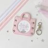 Korean Ballet Style Ribbon Hollow Badge Holder Transparent Round Pin Display Case for Ita Bag Cute Keychain Charm for Students