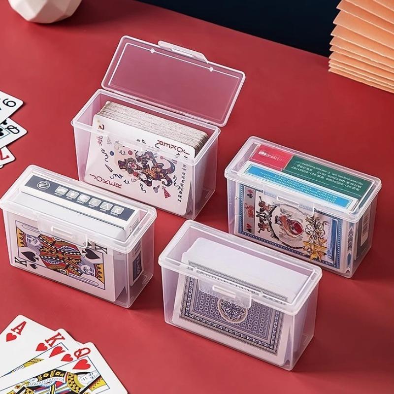 1pc Playing Card Box Clear Deck Case Two Poker Images Can Be Plad-NO Cards-Christmas Halloween Thanksgiving Gift Part