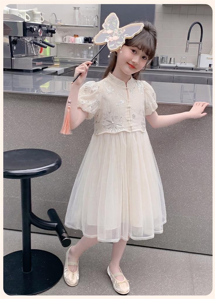 Girls' mesh dress, baby princess dress, 2026 new women's summer dress, stylish and sweet little girls' dress, fairy
