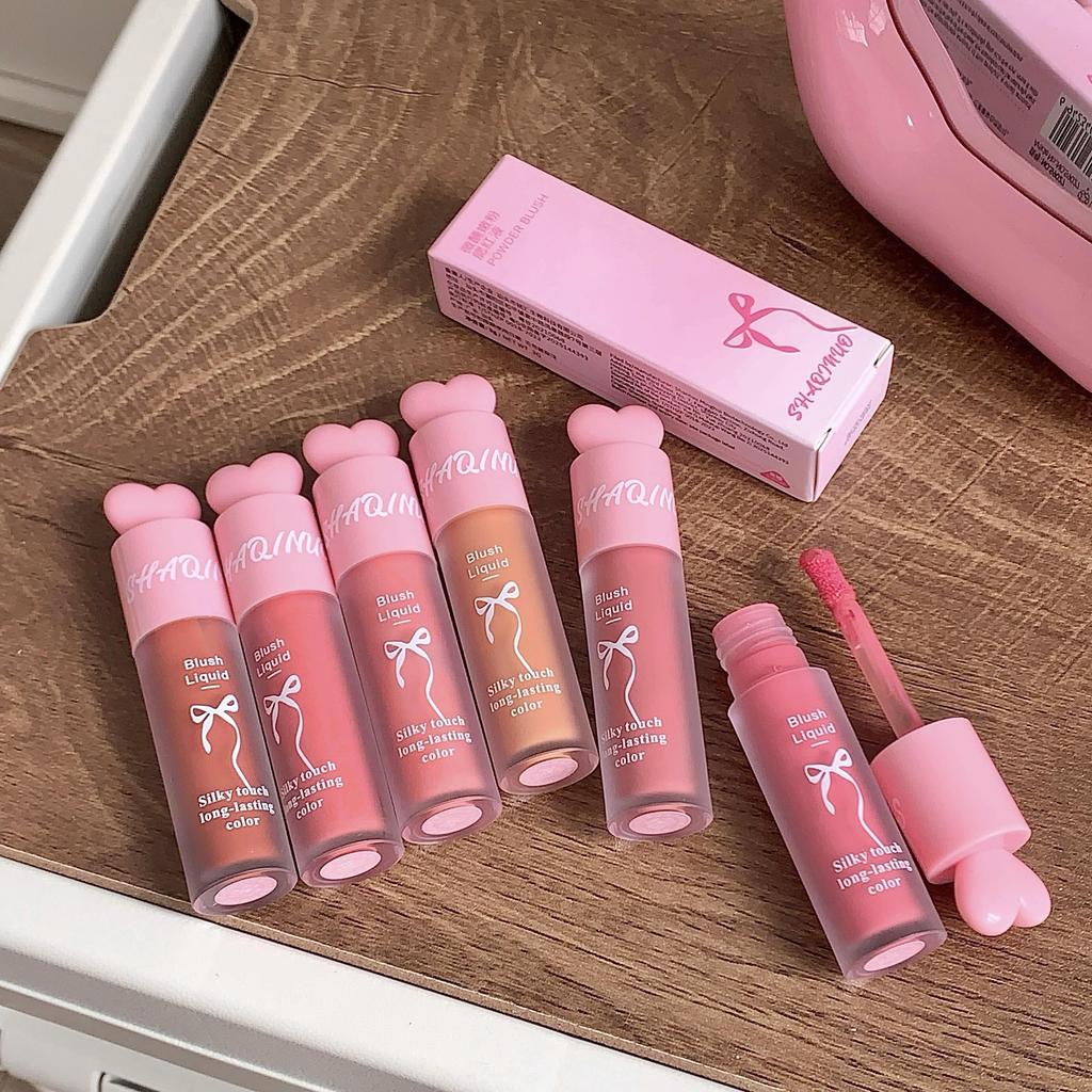 Liquid Blush SHAQINUO Natural Low Saturation Water Light Sponge Brush Head Multi-purpose Blush Liquid