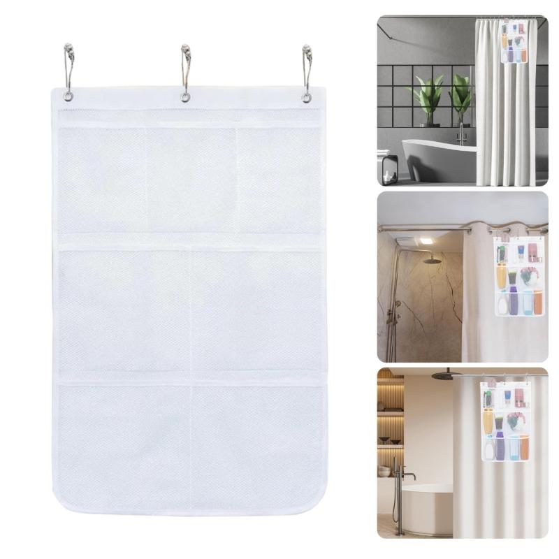 Multifuntional Bathroom Wall Pouch Hanging Storage Bag Waterproof Shower Caddys Suitable for Shampoo Soap Toothbrush