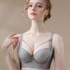 Sexy and Comfortable Large Size Bra with Front-connected Bust Straps and No Underwire Push-up Bra