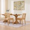 Rattan Dining Chairs Set of 2,Farmhouse Chairs with Cane Back,Mid Century Chairs with Hardwood Frame,Sponge & S-Spring Cushion, Tan,DE2883TN