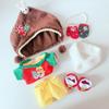 Gloves Cotton Doll Clothes Snowman Plush Toy Clothes Cotton Doll Suit Set  20cm Cotton Doll
