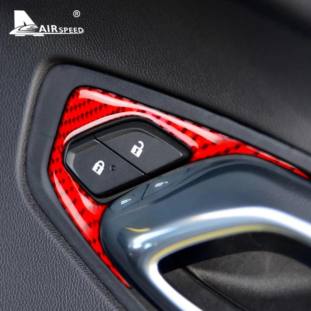 Carbon Fiber Sticker for Chevrolet Camaro 2016 2023 Interior Trim Door Switch Accessories Real Look Decal Car Styling Upgrade