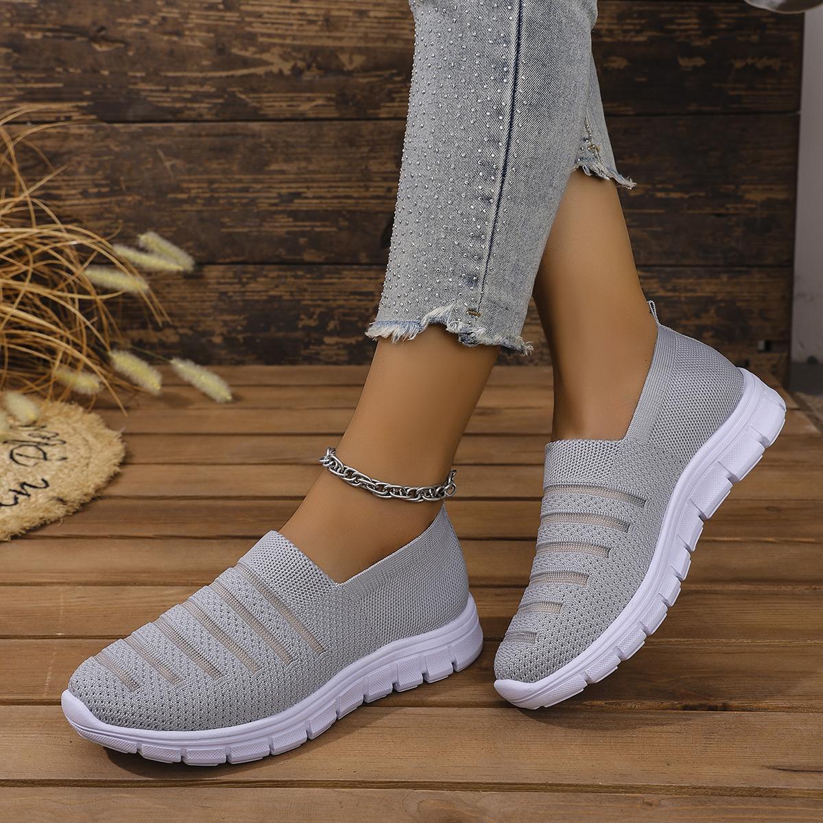 

Мода 2025 Летние кроссовки Обувь на плоской подошве Женская мода Повседневные лоферы Обувь для ходьбы Удобная уличная сетка Мягкая подошва Спортивная обувь 37 серый