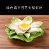1PCS Ceramic Gold Thread Lotus Candle Holder Household Butter Lamp Buddha Front Seven Star Lamp Holder